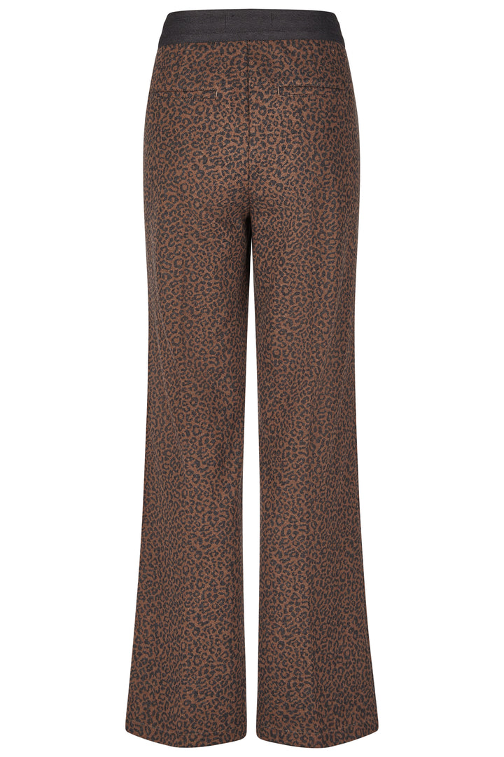 Brown patterned pants on a white background