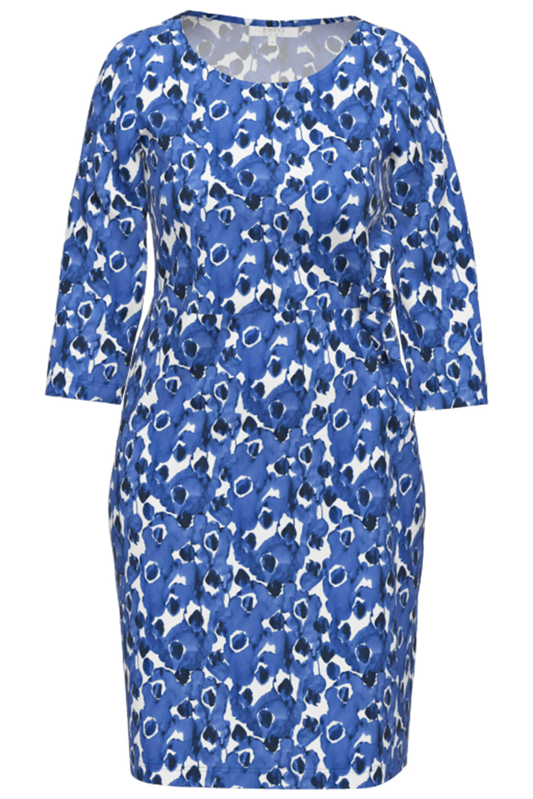 Erfo 111800600 Royal Blue Abstract Print Dress - Shirley Allum Boutique