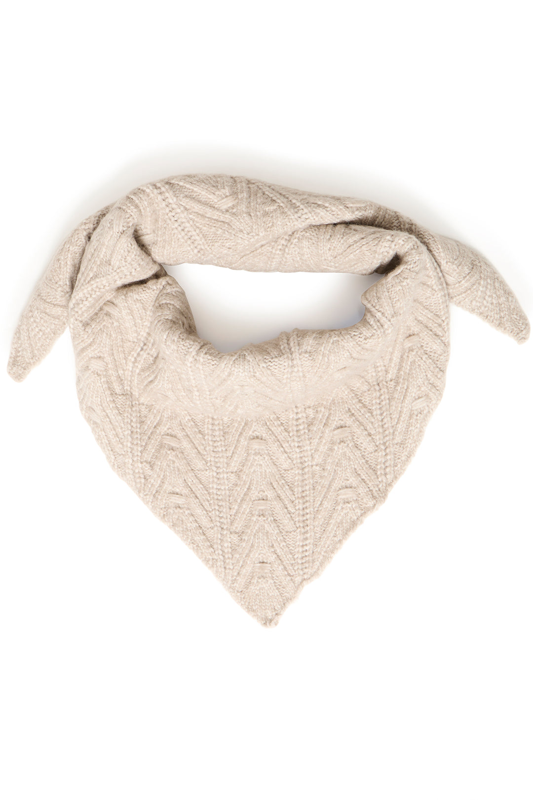 Ichi IAMynte Oatmeal Melange Beige Knitted Neck Scarf 20124767 1304011 - Shirley Allum Boutique