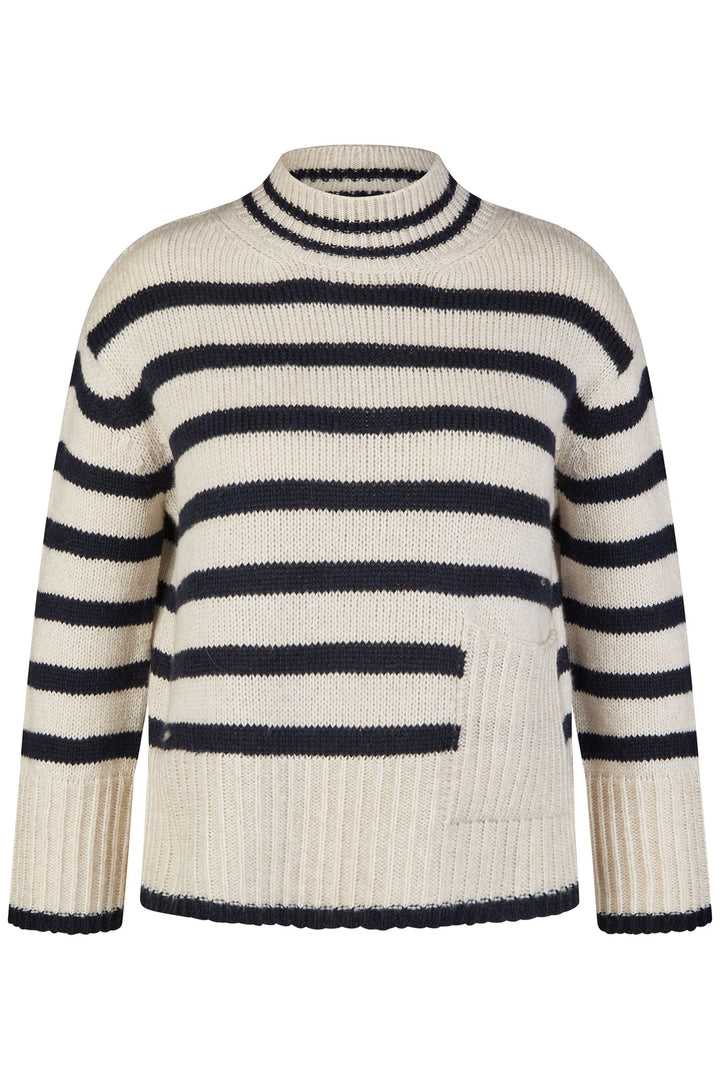 Le Comte Jumper Ivory Stripe Long Sleeve 53-621602 3608 - Shirley Allum Boutique