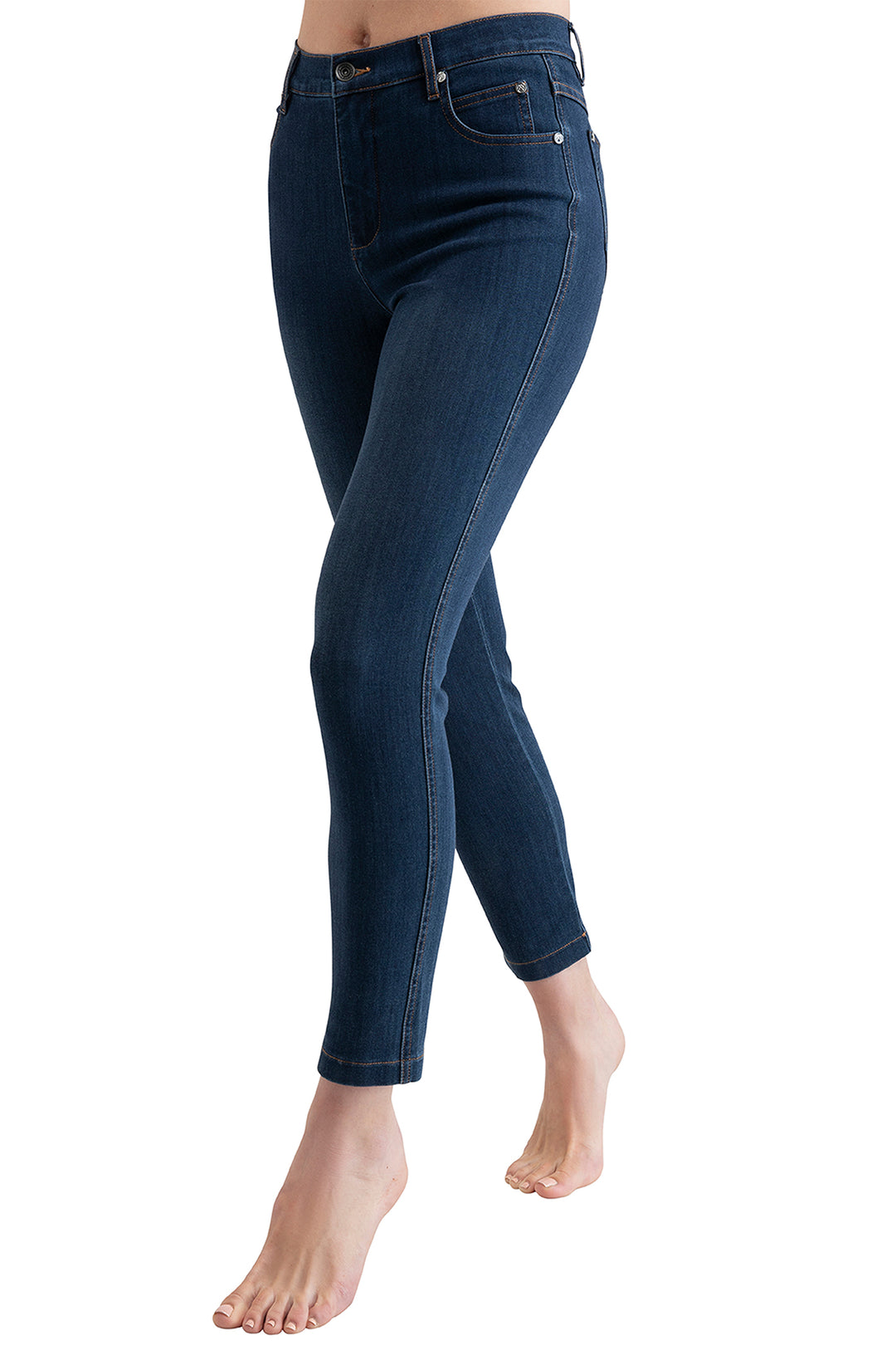 Marble 2406 Blue Denim Slim Fit Cropped Jeans 183