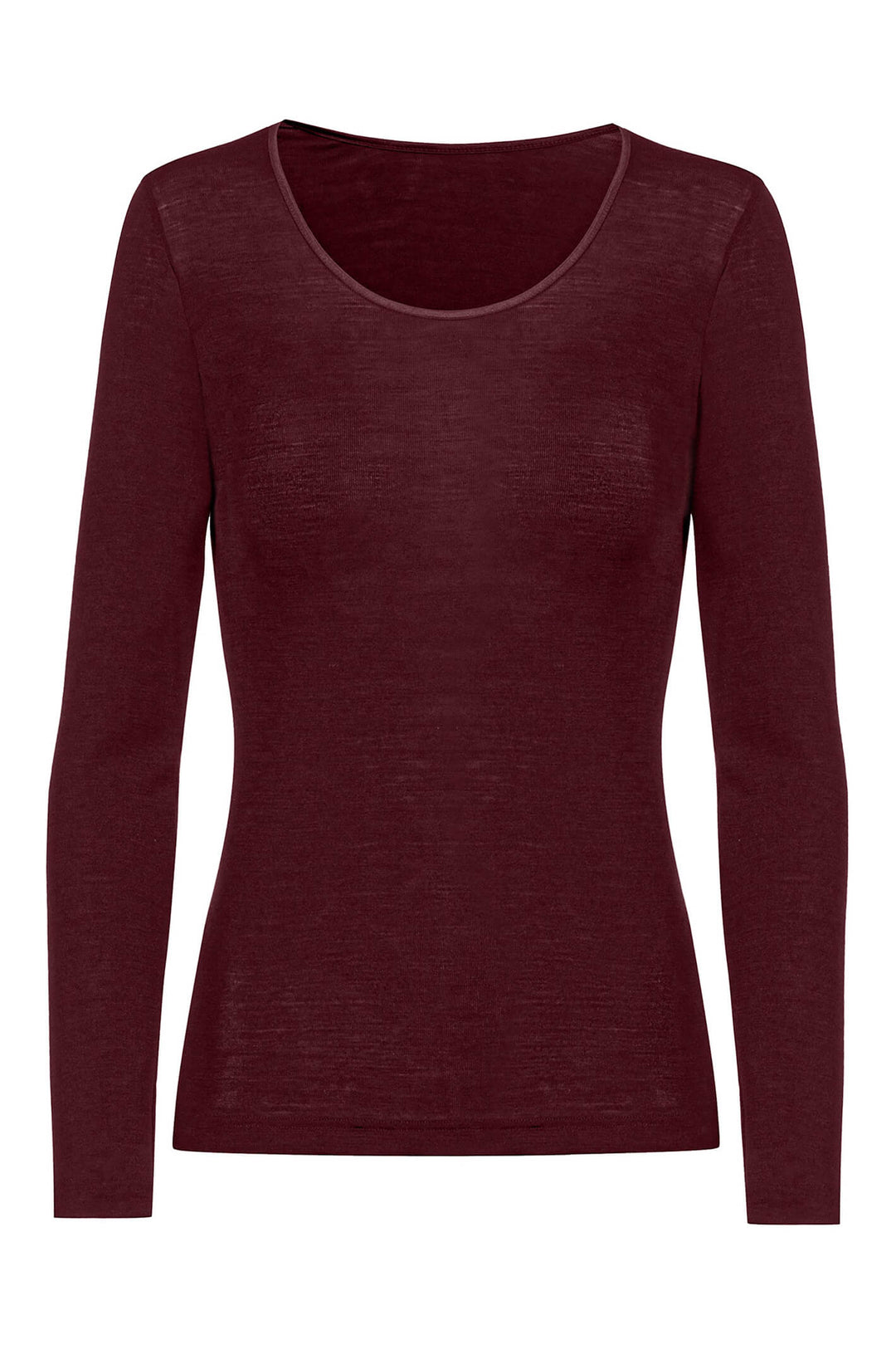 Mey 66577 My Basics Wine Red Exquisite Long Sleeve Vest - Shirley Allum Boutique