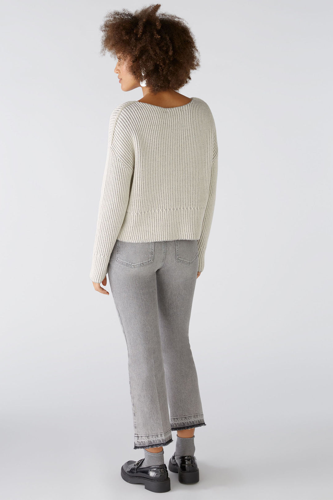 Oui Jumper 89592 Light Stone Grey 89592 0719 - Shirley Allum Boutique