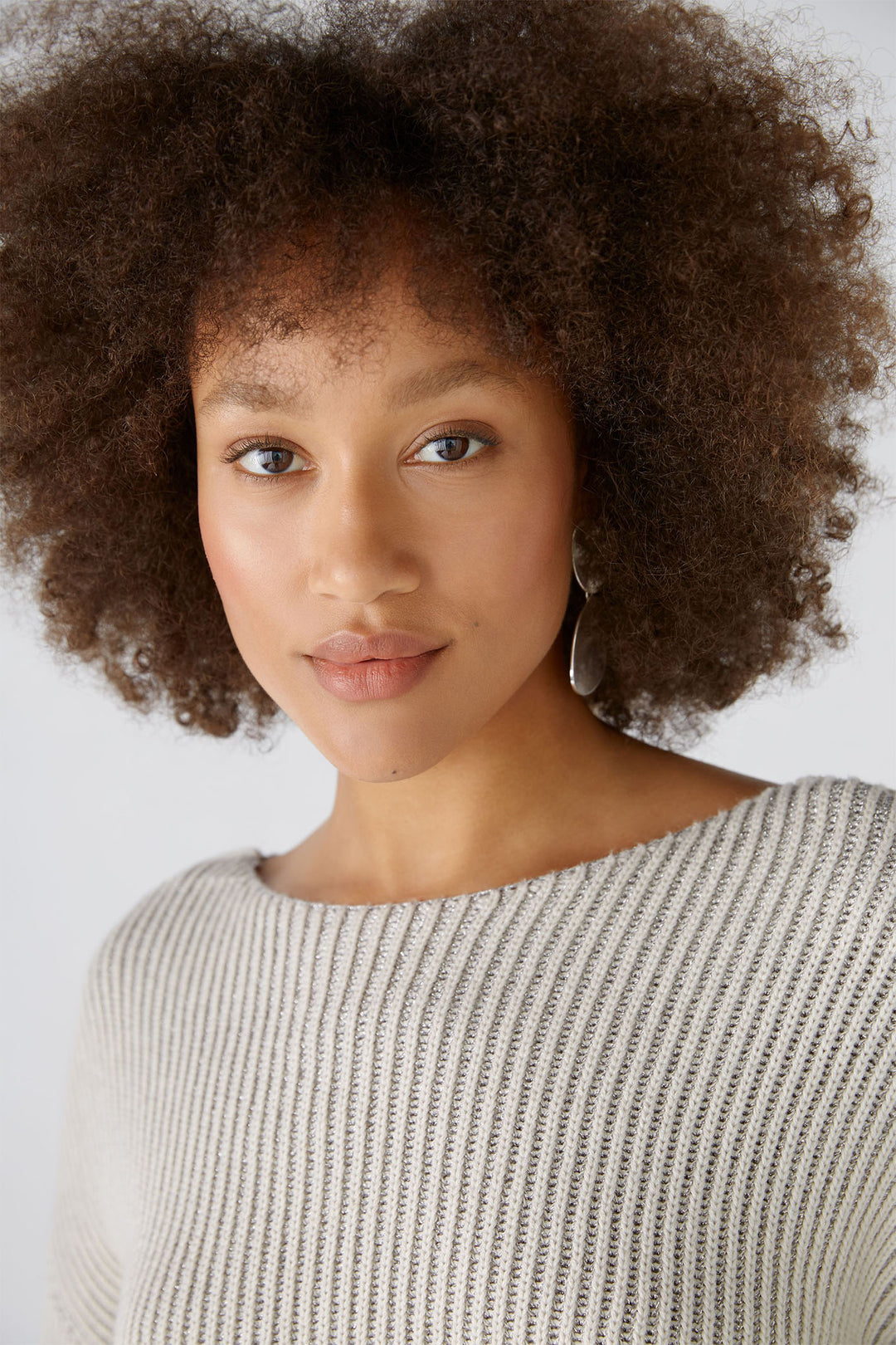 Oui Jumper 89592 Light Stone Grey 89592 0719 - Shirley Allum Boutique