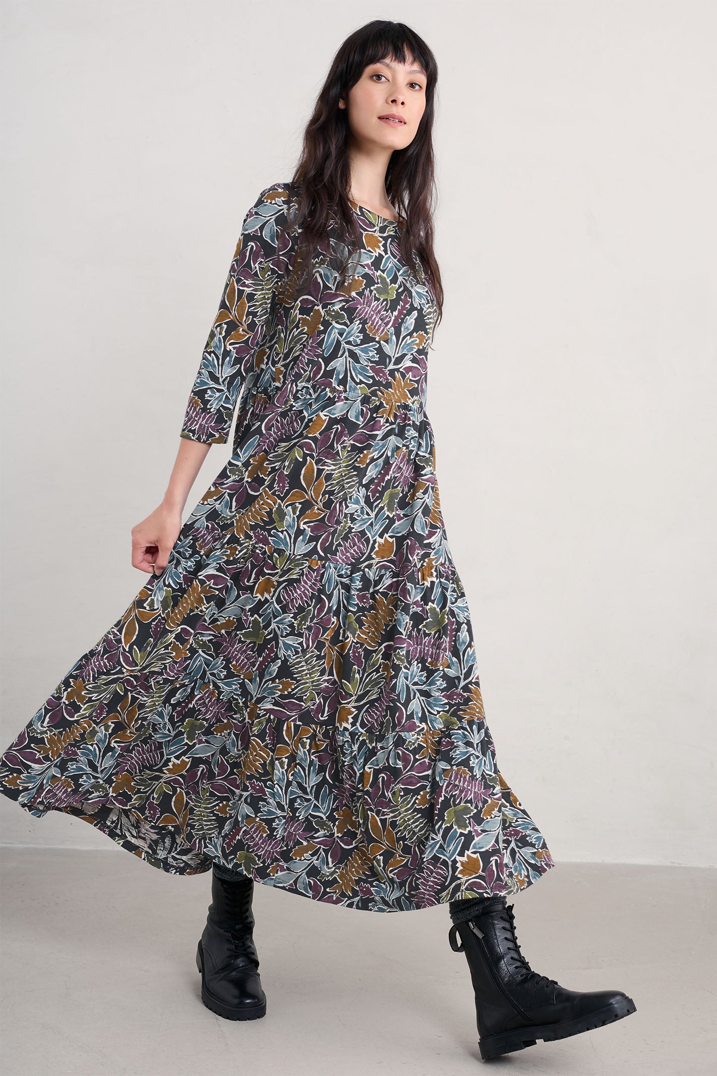 seasalt cornwall line strokes dress Buy Seasalt Cornwall Blue Line Strokes Tiered Dress in Cotton Jersey from  the Next UK online shop