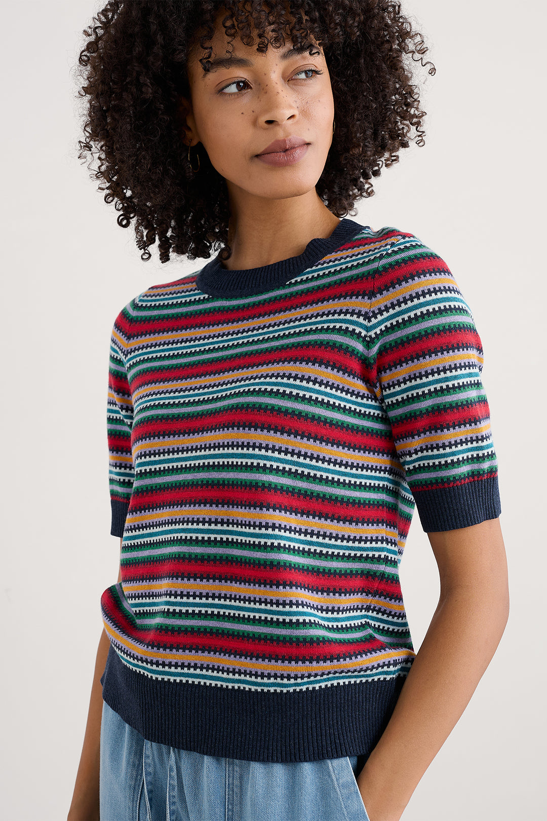 Seasalt Rock Bell Top Zig Zag Clover Maritime Multi WM36330R - Shirley Allum Boutique