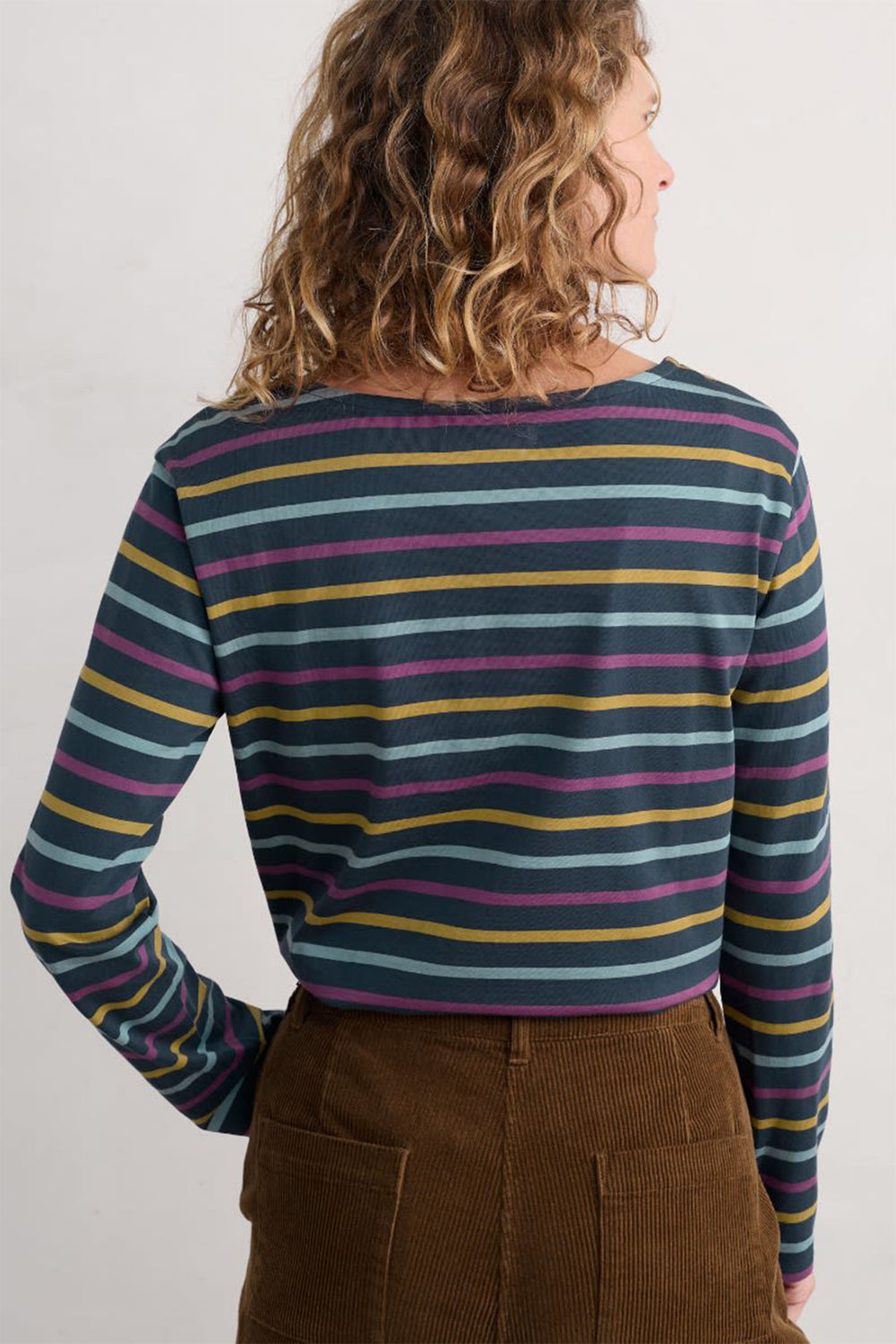Seasalt Sailor Shirt Regular Tri Breton Maritime Aniseed - Shirley Allum Boutique