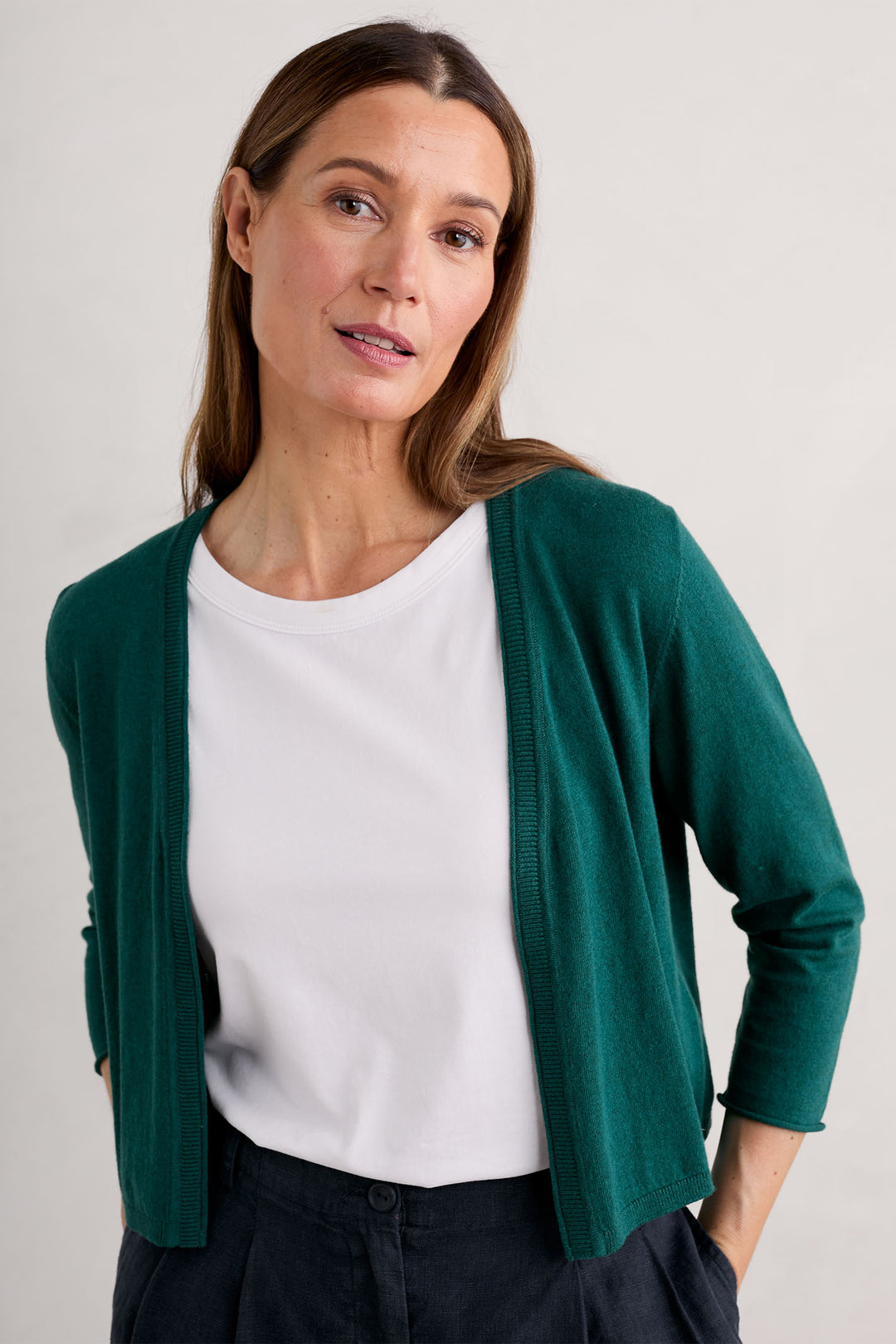 Seasalt WM26243-24281 Green Dark Wreckage Vanessa Cardigan - Shirley Allum Boutique