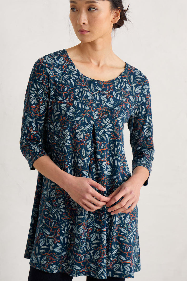 Seasalt WM29356-31250 Navy Flowering Reeds Raincloud Arusha Tunic - Shirley Allum Boutique