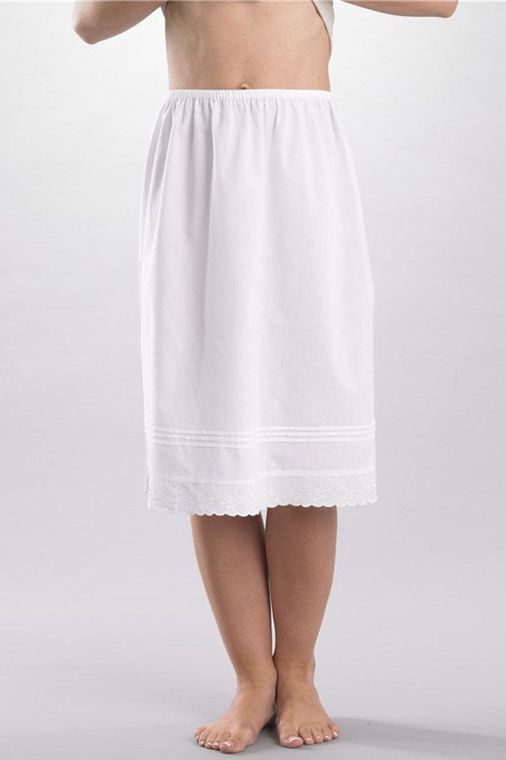 Slenderella SL06281 White 24 Inch Cotton Waistslip - Shirley Allum Boutique