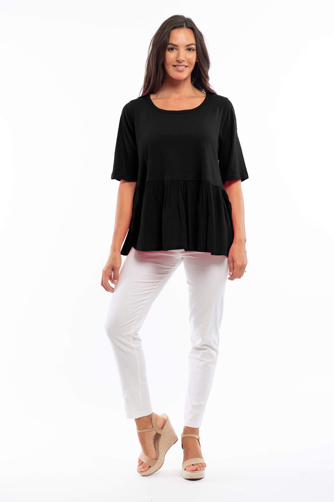 Orientique 12213 Black Knit Top