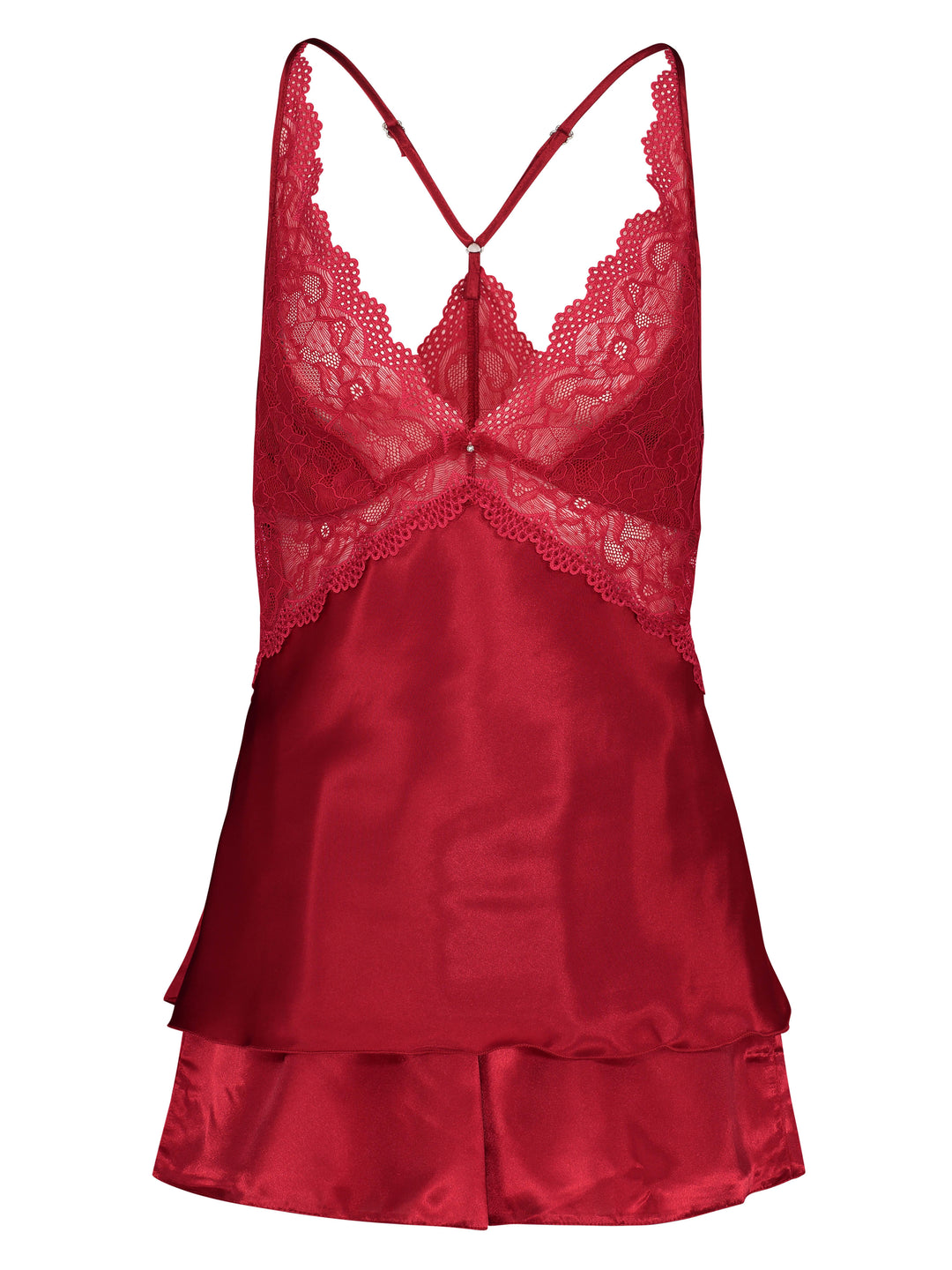 Gaspe GL8730 Red Satin Short Pyjama Set