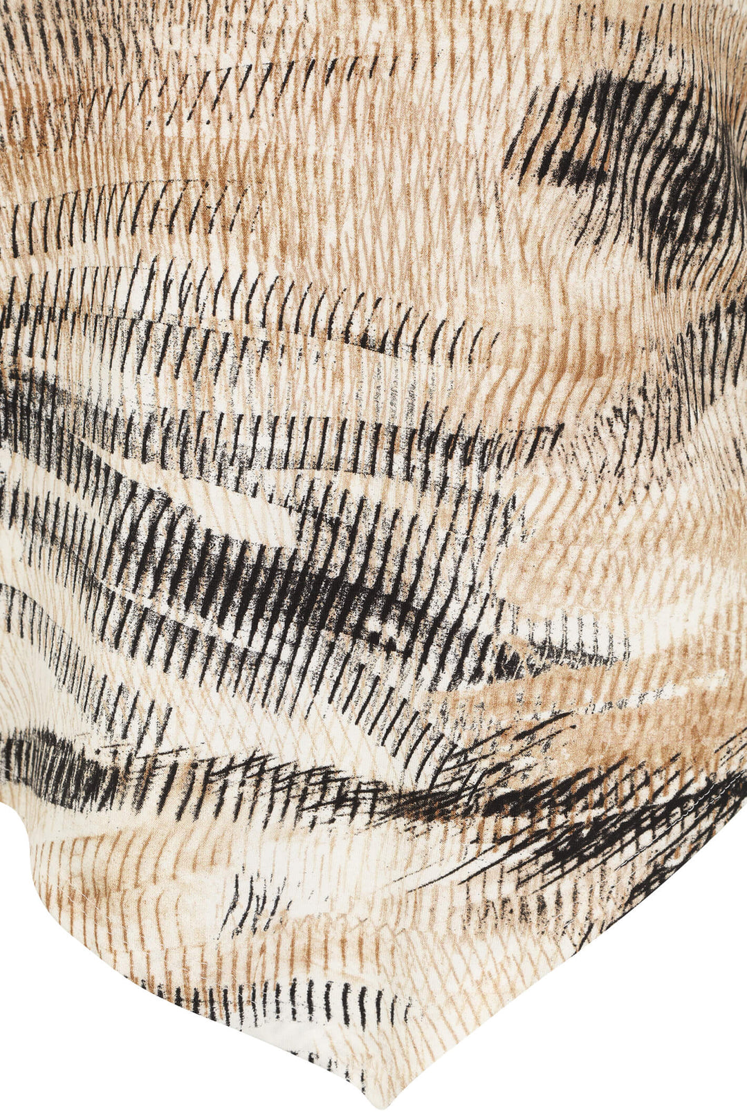 Doris Streich 501 766 88 Sand Print Asymmetric T-Shirt - Shirley Allum Boutique