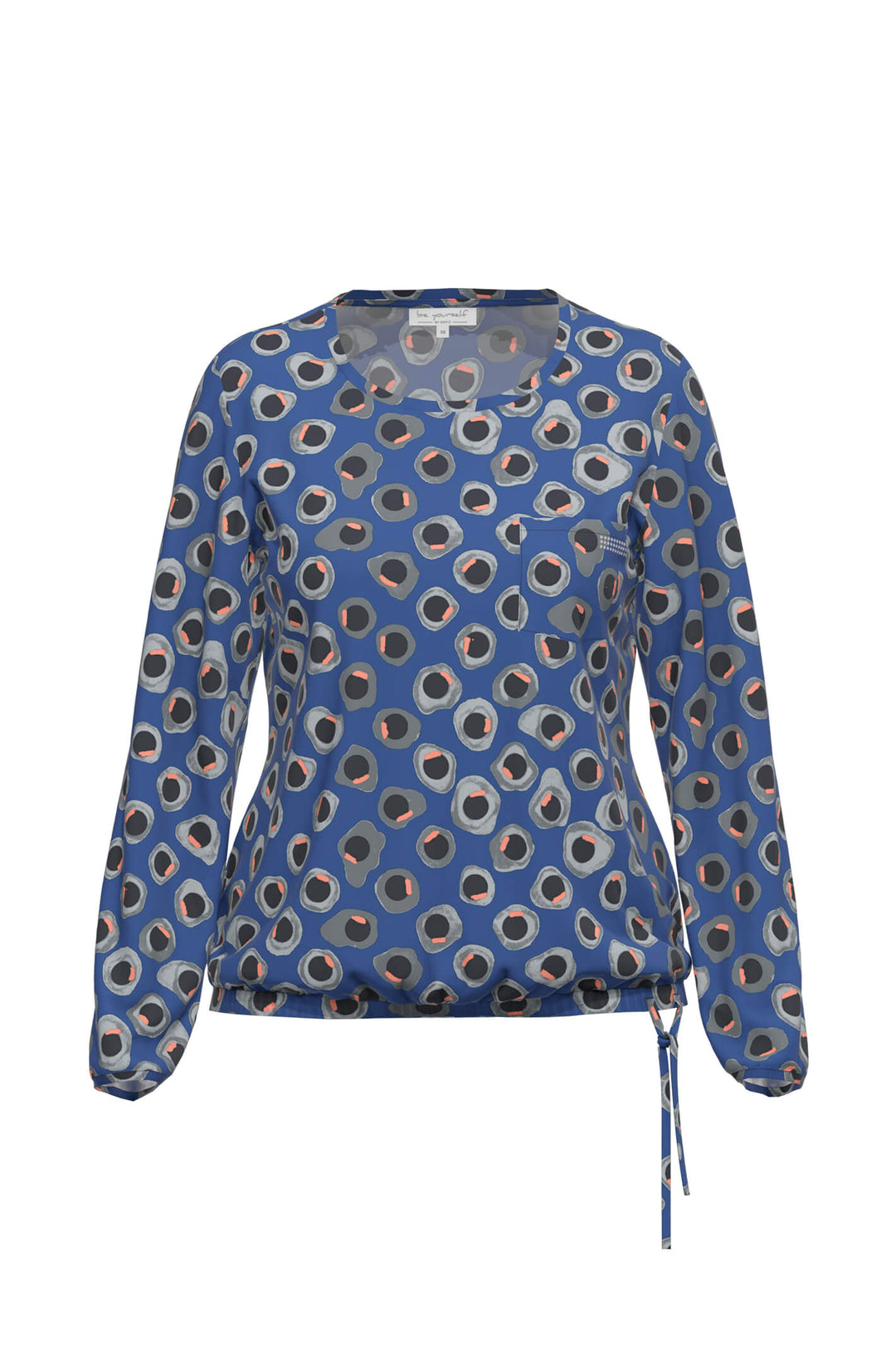 Erfo 511104700 7650 Patterned Royal Blue Blouse