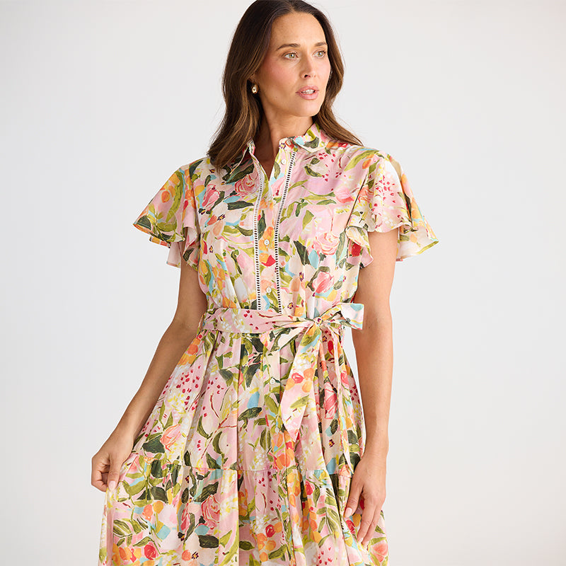 Brave+True Zoe's Garden floral midi dress at Shirley Allum Boutique