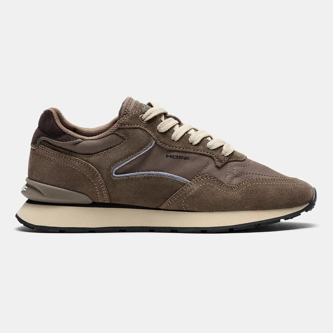 HOFF City taupe brown suede trainers at Shirley Allum Boutique