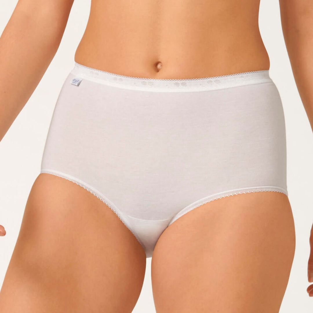 Sloggi Basic+ white cotton maxi briefs at Shirley Allum Boutique