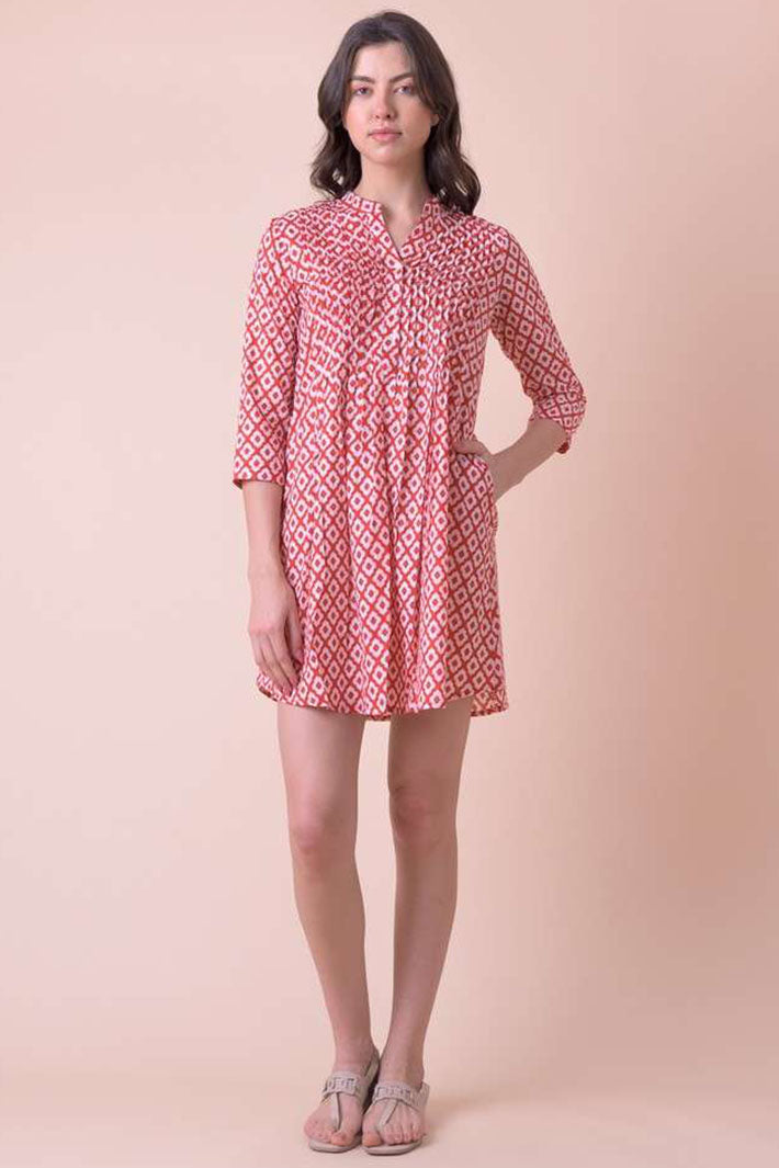 Dream Beverly Habibi Red Print Dress at Shirley Allum