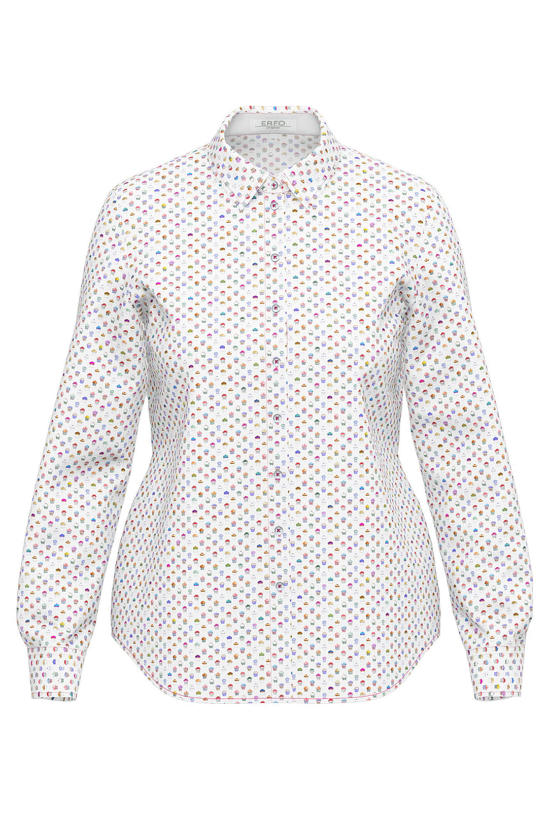 Erfo White Cupcake Print Shirt at Shirley Allum