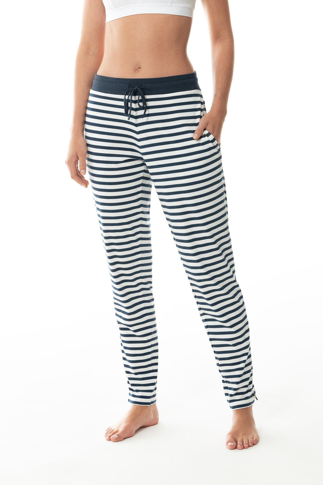 Mey Cyra Navy Striped Lounge Bottoms at Shirley Allum
