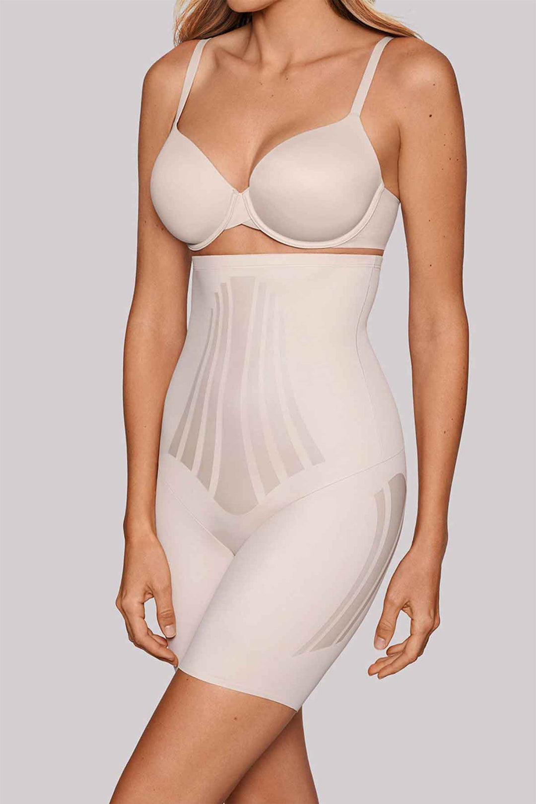 Miraclesuit Lycra Fit Sense nude thigh slimmer at Shirley Allum