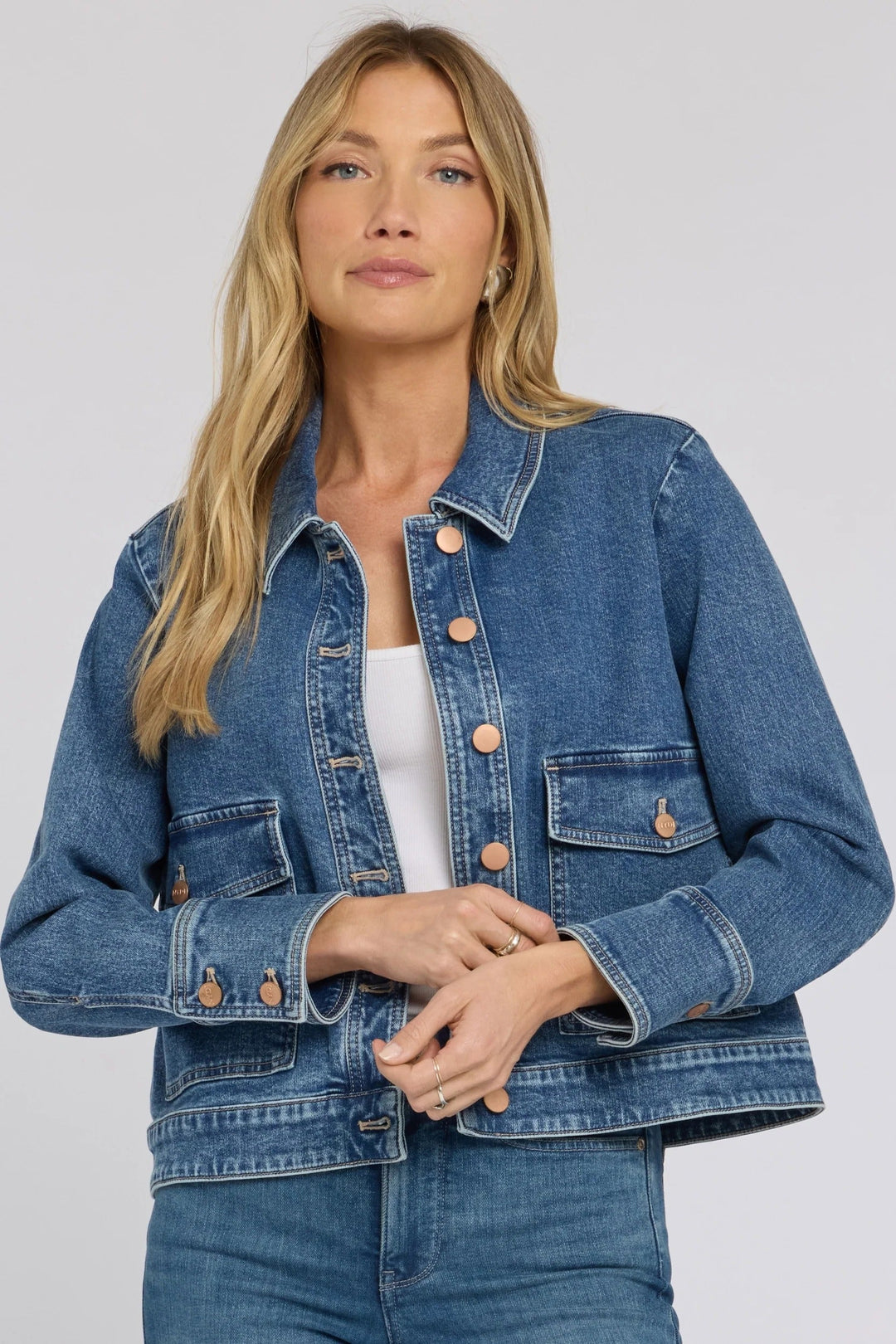 NYDJ Salton blue denim jacket at Shirley Allum