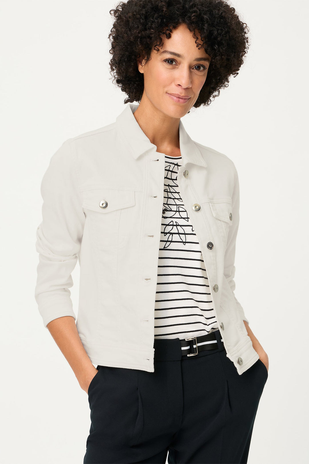 Olsen Off White Jean Style Jacket at Shirley Allum