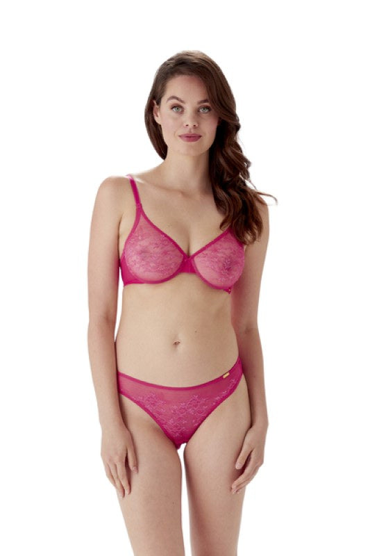 Gossard 13001 Glossies Hot Pink Lace Bra