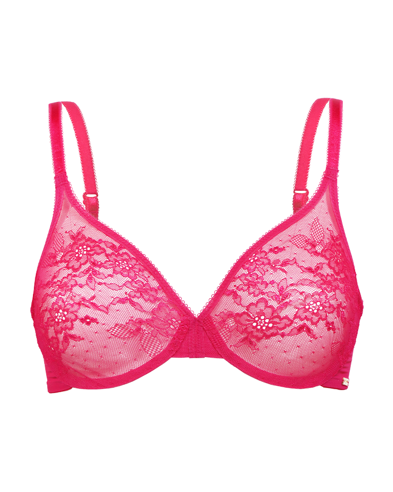 Gossard 13001 Glossies Hot Pink Lace Bra