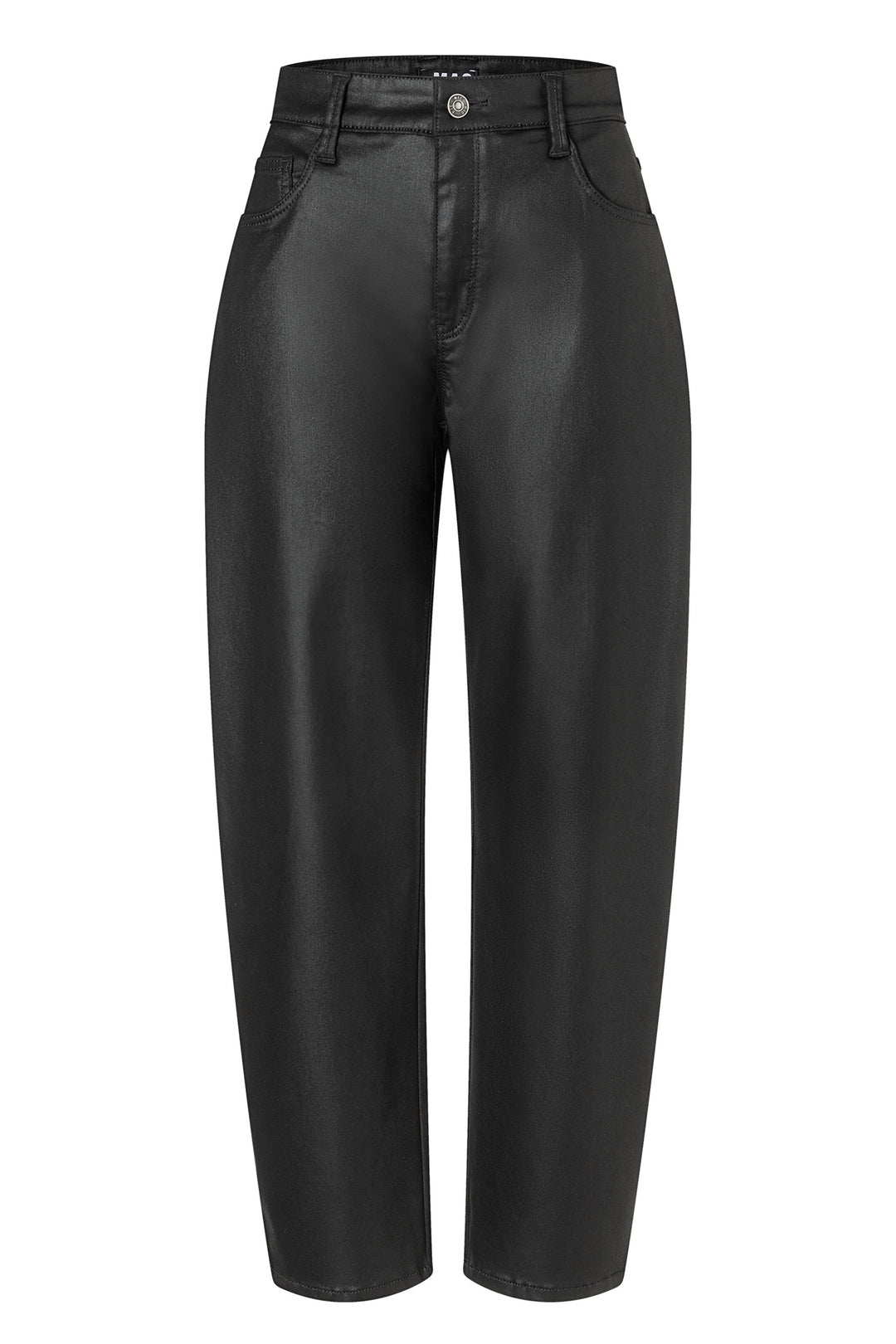 Mac Danni 2.3 Black Coated Cotton Tencel Trousers 3107-00-0465 090