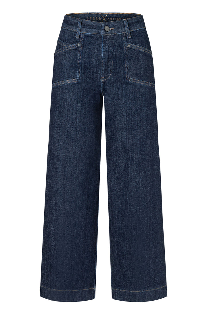 Mac Dream Culotte Pocket Fashion Rinsed Authentic Mega Flex Blue Jeans 27L 5400-90-0358L D683