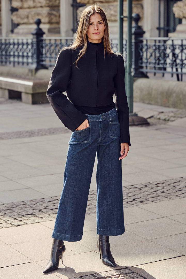 Mac Dream Culotte Pocket Fashion Rinsed Authentic Mega Flex Blue Jeans 27L 5400-90-0358L D683
