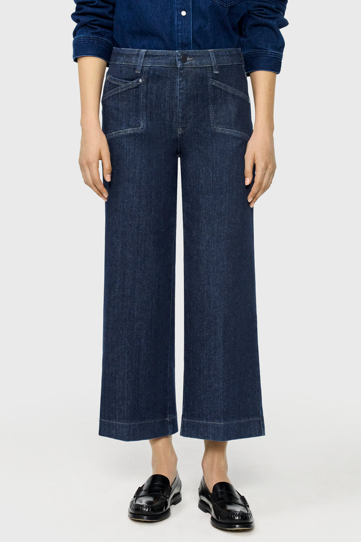 Mac Dream Culotte Pocket Fashion Rinsed Authentic Mega Flex Blue Jeans 27L 5400-90-0358L D683