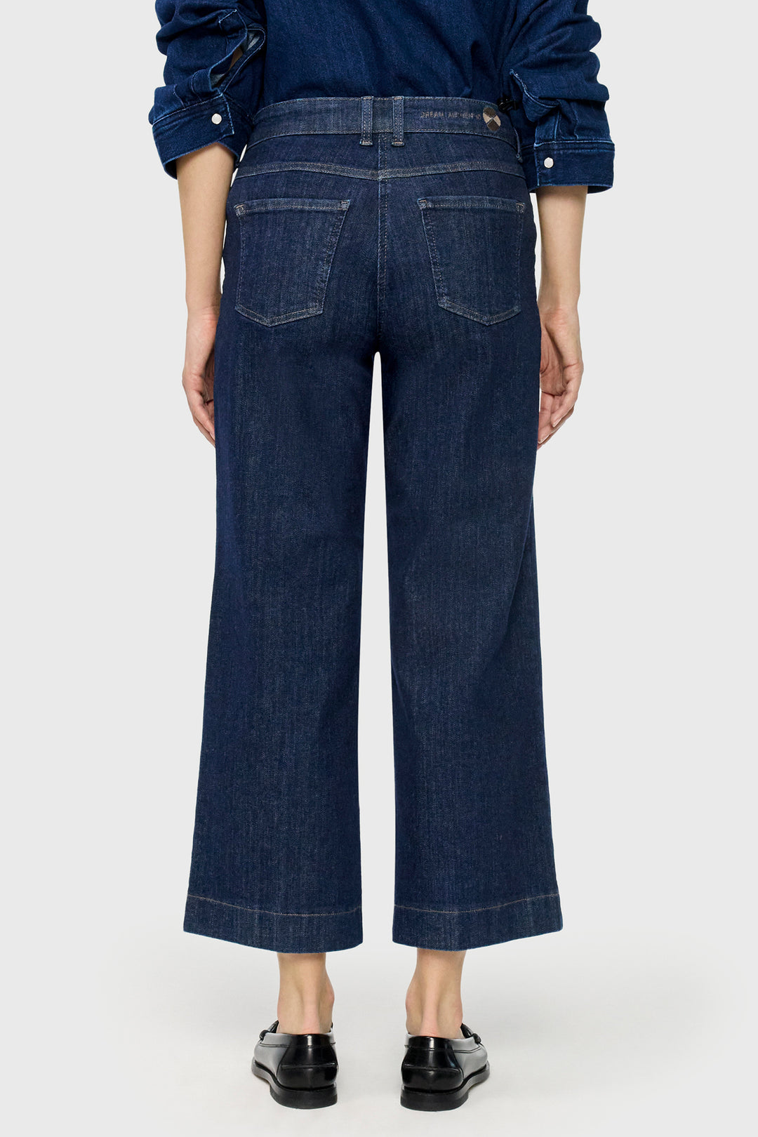 Mac Dream Culotte Pocket Fashion Rinsed Authentic Mega Flex Blue Jeans 27L 5400-90-0358L D683