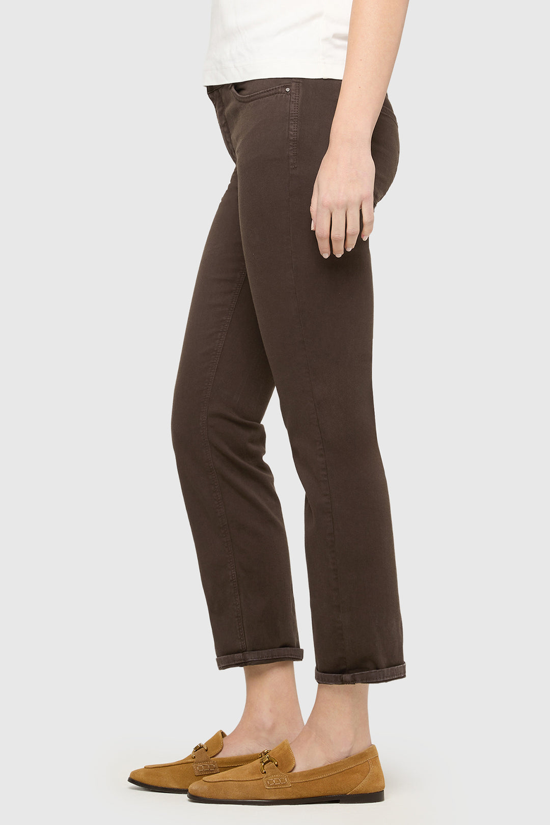Mac Dream Cropped Deep Brown Denim Jeans 27L 5403-00-0355 290R