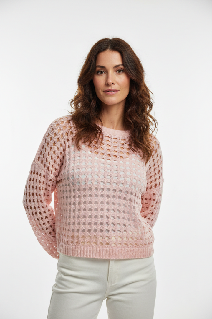 Wispr R-9069 Rose Petal Pointelle Jumper at Shirley Allum
