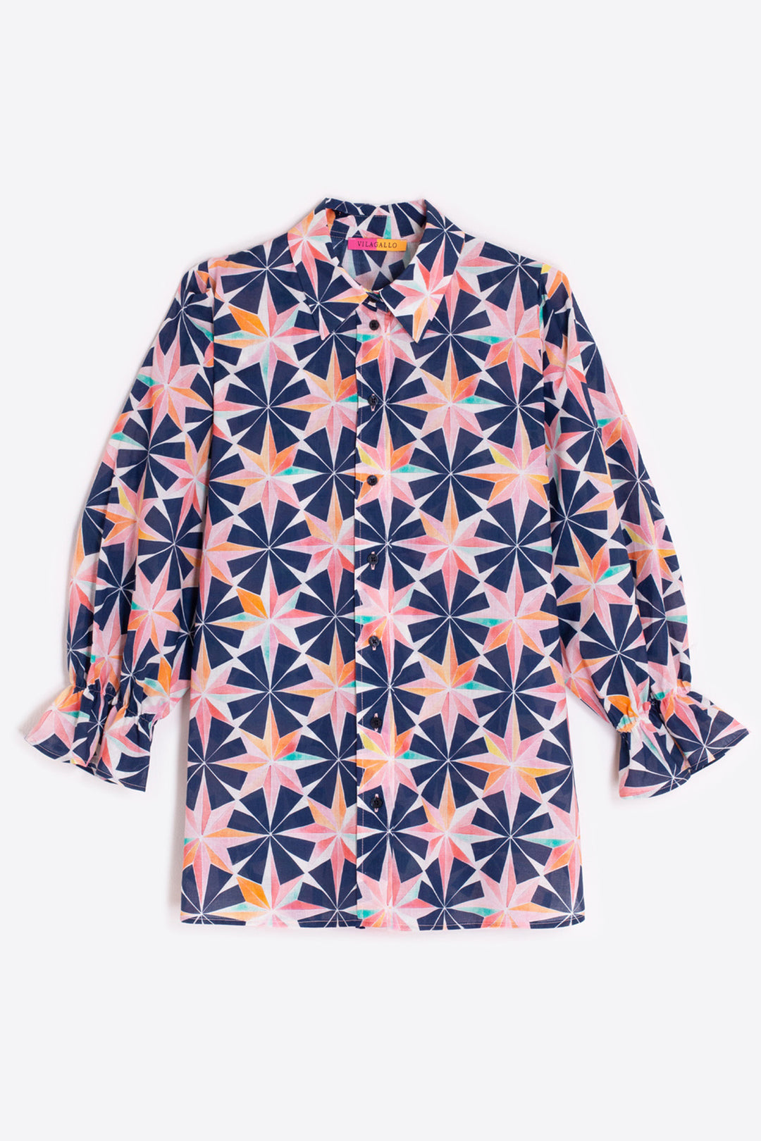 Vilagallo 33310 Estrella Navy Print Shirt