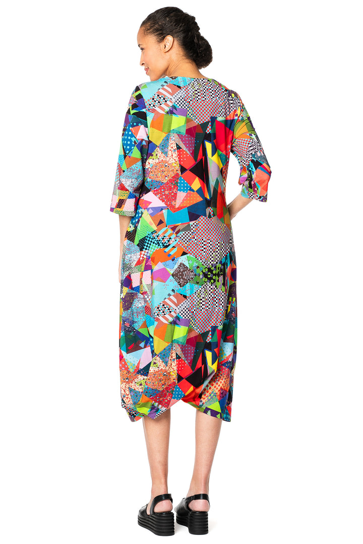 Aino Elsa Multicolour Art Light Print Dress