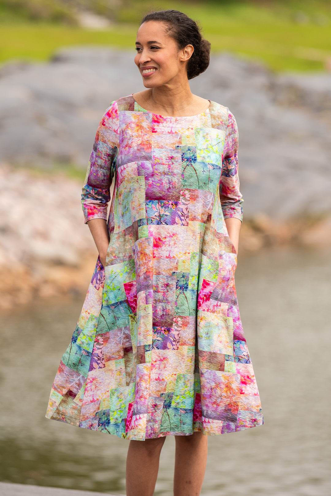 Aino Fiorina Multicolour Niramaru Print Dress