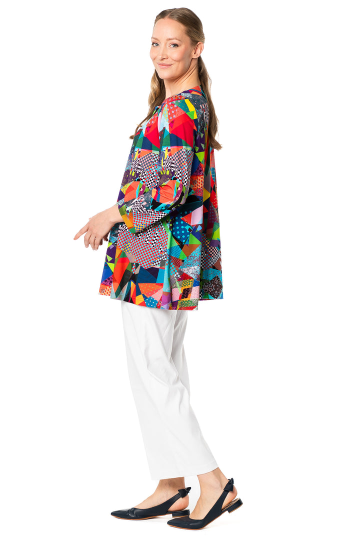 Aino Leene Multicolour Art Light Prrint Tunic Top