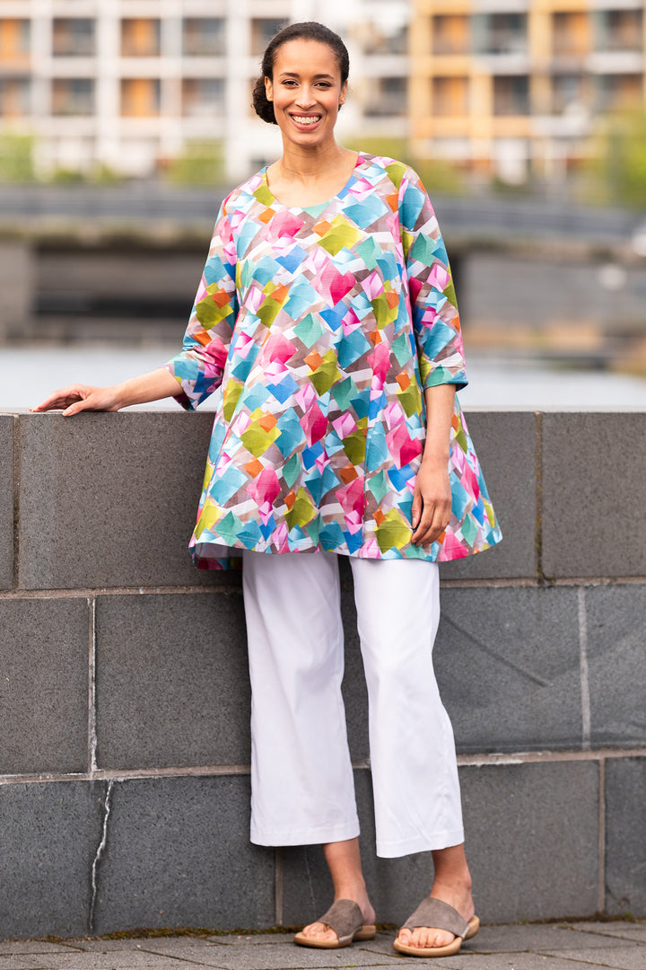 Aino Tetta Multicolour Cometas Print Tunic Top