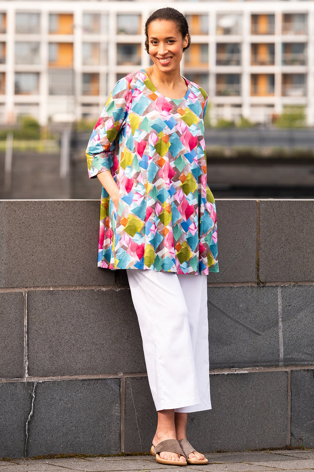 Aino Tetta Multicolour Cometas Print Tunic Top