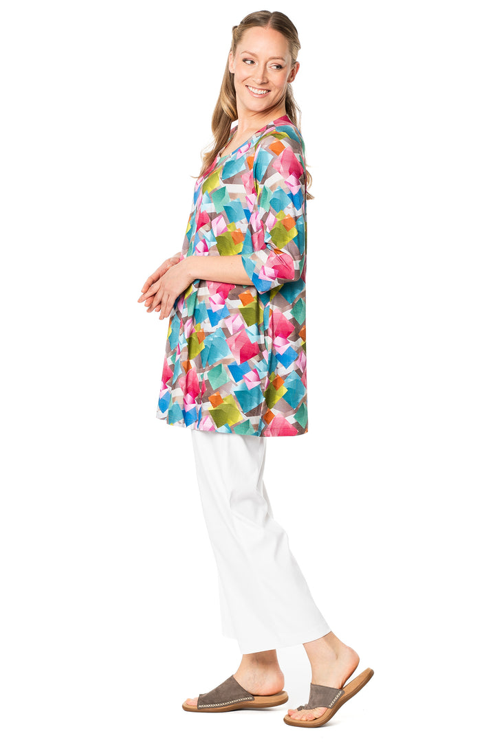 Aino Tetta Multicolour Cometas Print Tunic Top