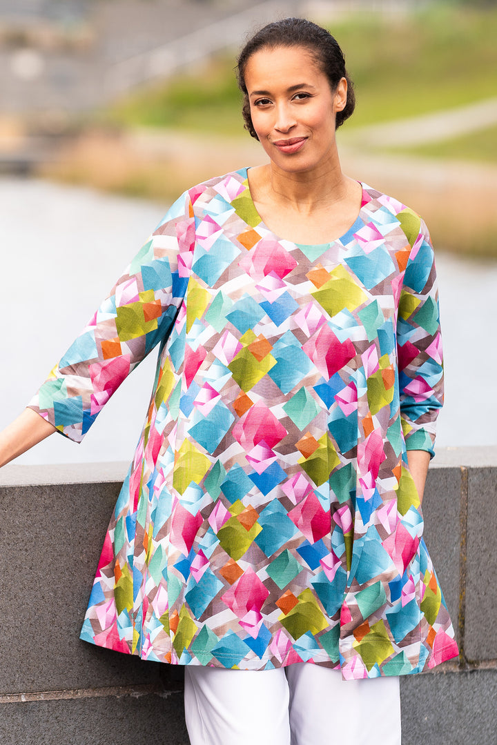 Aino Tetta Multicolour Cometas Print Tunic Top