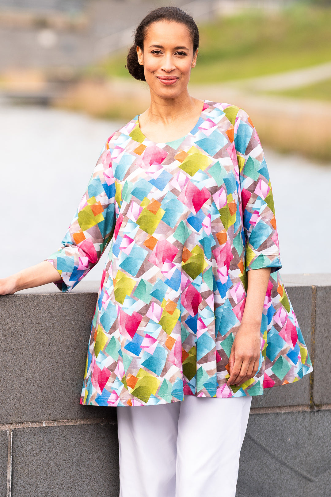 Aino Tetta Multicolour Cometas Print Tunic Top