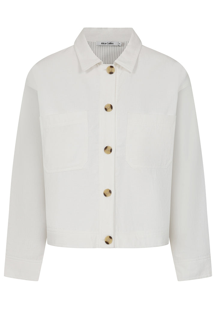 Alice Collins Casey Lined Jacket White 034S334 - Shirley Allum Boutique