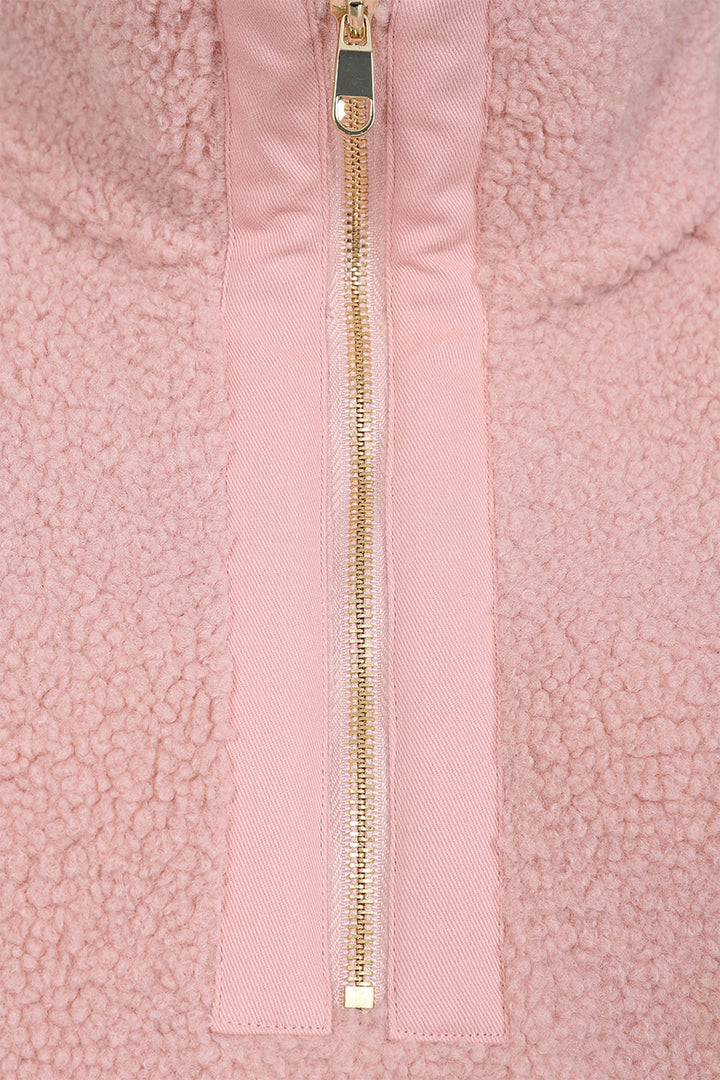 Alice Collins Leah Boucle Sweatshirt Shell Pink 033A008 - Shirley Allum Boutique