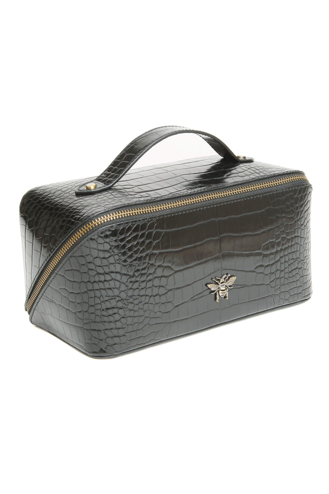 Alice Wheeler AW0262 Black Croc Train Case - Shirley Allum Boutique