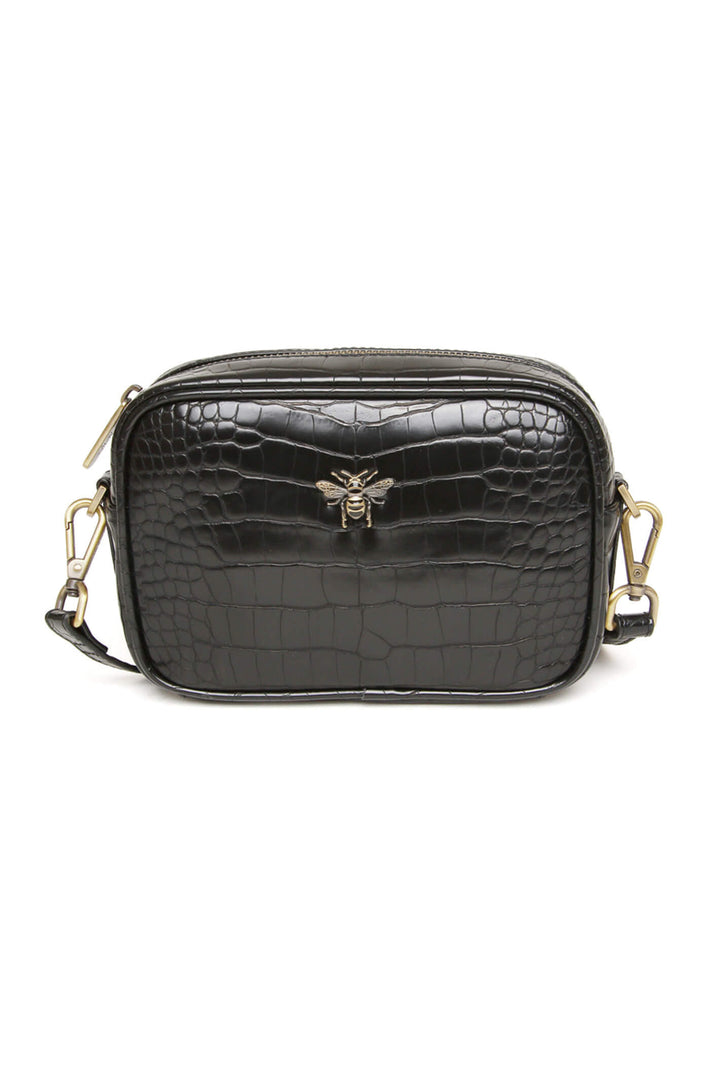 Alice Wheeler AW5953 Black Croc Mini Mayfair CCBB Bag - Shirley Allum Boutique