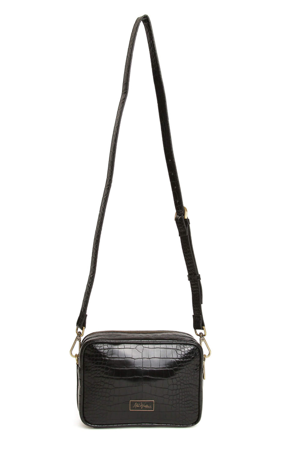 Alice Wheeler AW5954 Black Croc Soho Cross Body Bag - Shirley Allum Boutique